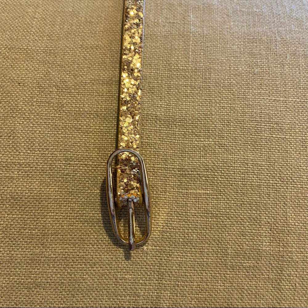 Gold Glitter Skinny Belt - M/L - Picture 5 of 5